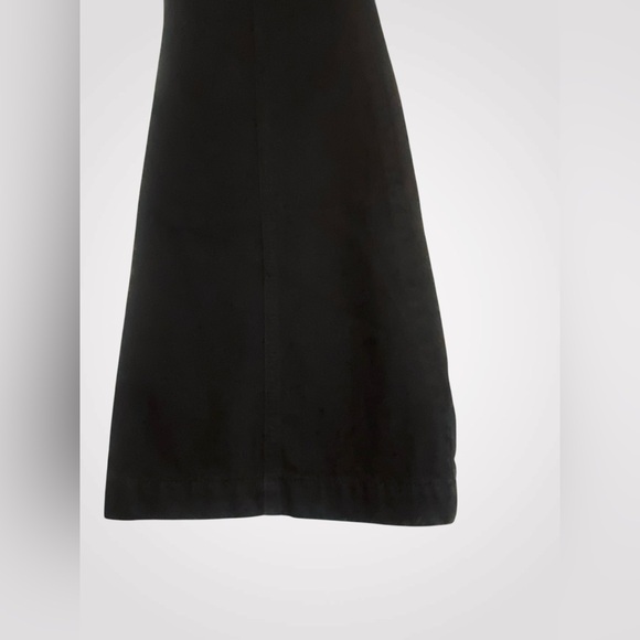 Women’s Wide Leg Black Flare Jeans | Button up distressed Tall jeans NWT size 29 - Picture 8 of 10